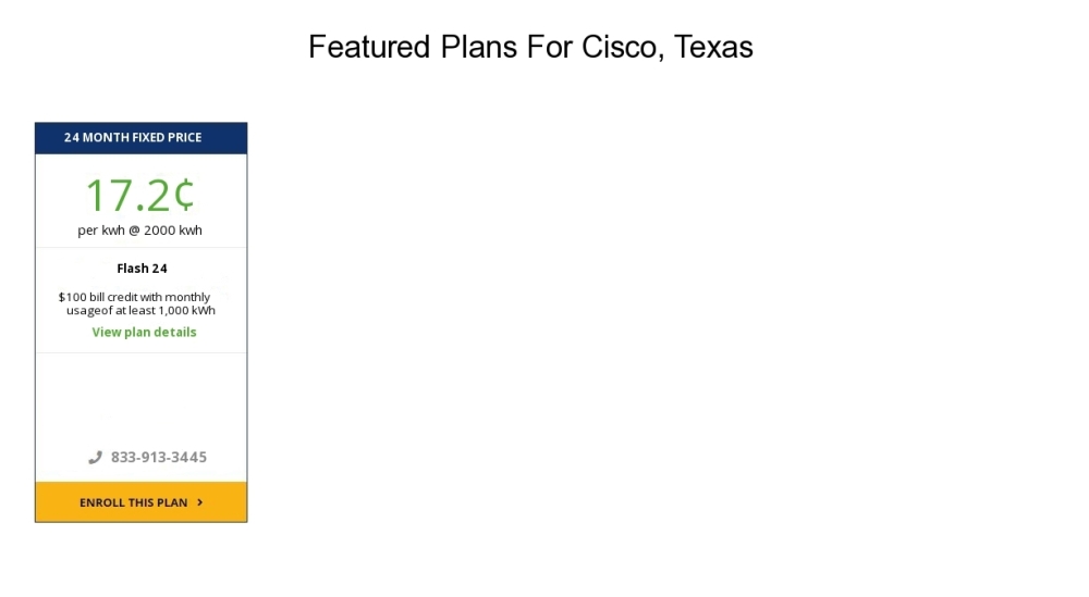 Compare the cheapest Cisco electricity providers and rates