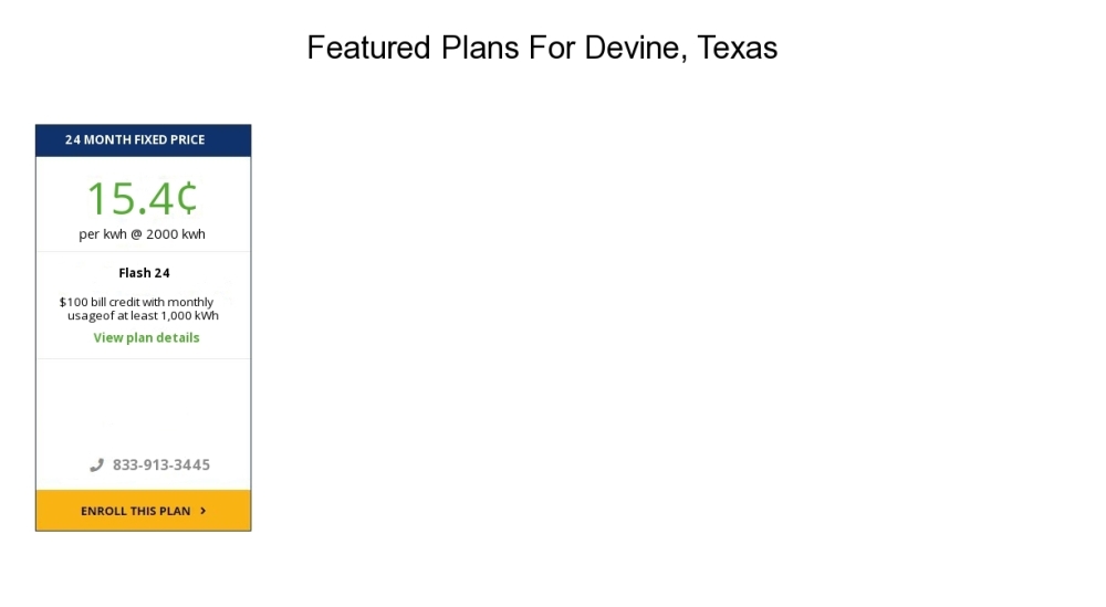 Compare the cheapest Devine electricity providers and rates