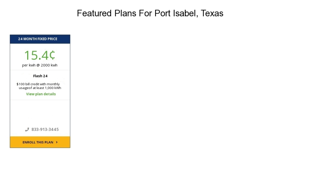 Compare the cheapest Port Isabel electricity providers and rates