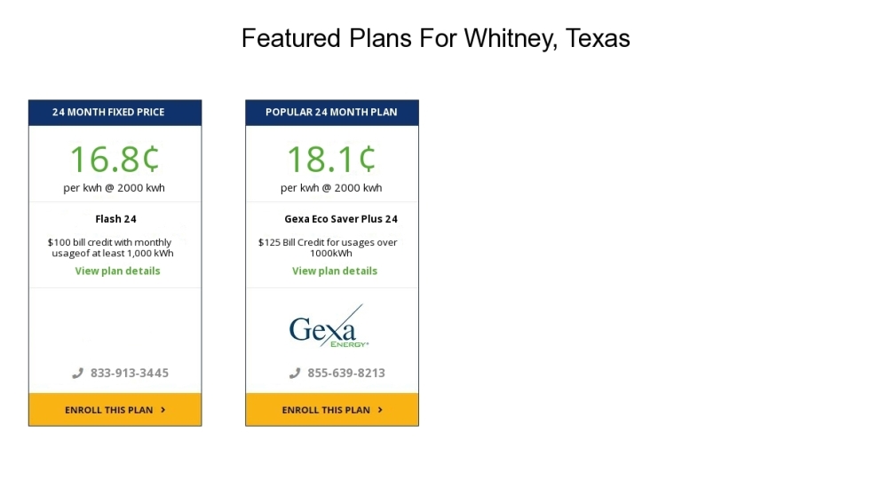 Compare the cheapest Whitney electricity providers and rates